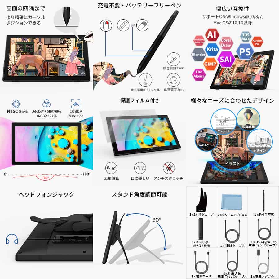 XP-Pen Artist 22 2nd Generation Review - 2021年新モデル！5万円を 
