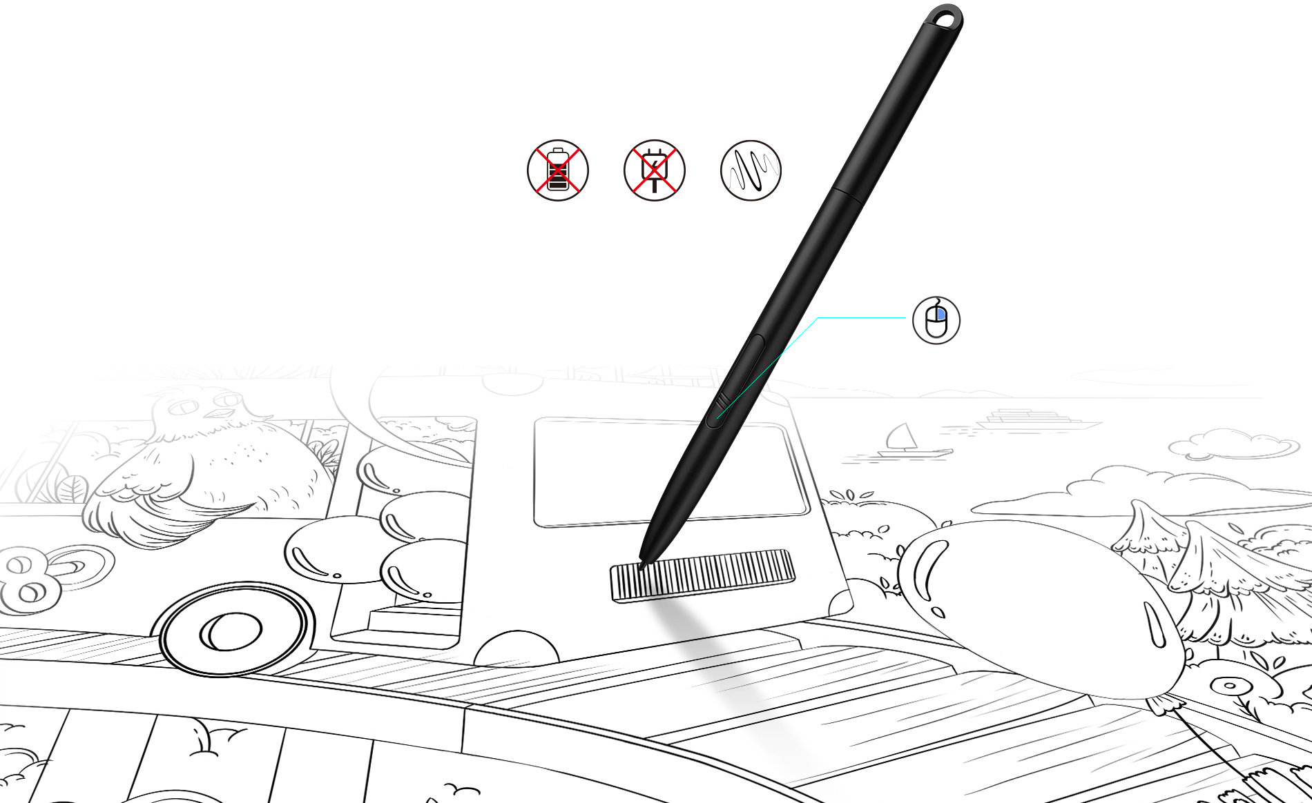 Battery-Free Stylus Pen PH3 does not require charging